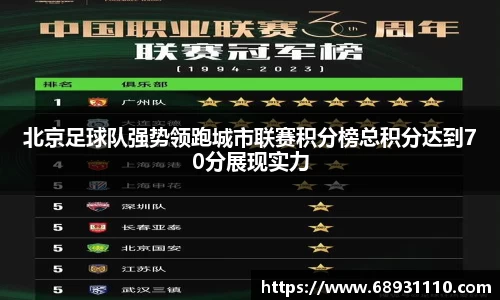 北京足球队强势领跑城市联赛积分榜总积分达到70分展现实力